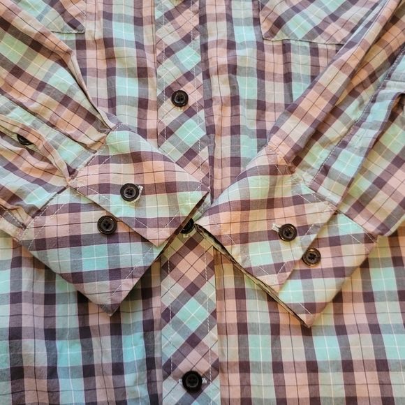 🌷3/$15🌷 LRG Lifted Research Group Plaid Button Shirt Hood Hoodie Long Sleeve - Picture 4 of 7